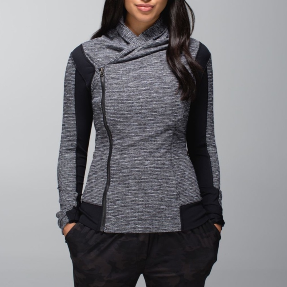 Lululemon Bhakti Yoga Jacket Coco Pique Black 8